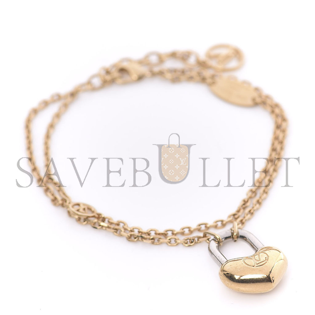 l**is V*t*n lv crazy in lock bracelet gold silver m1583a